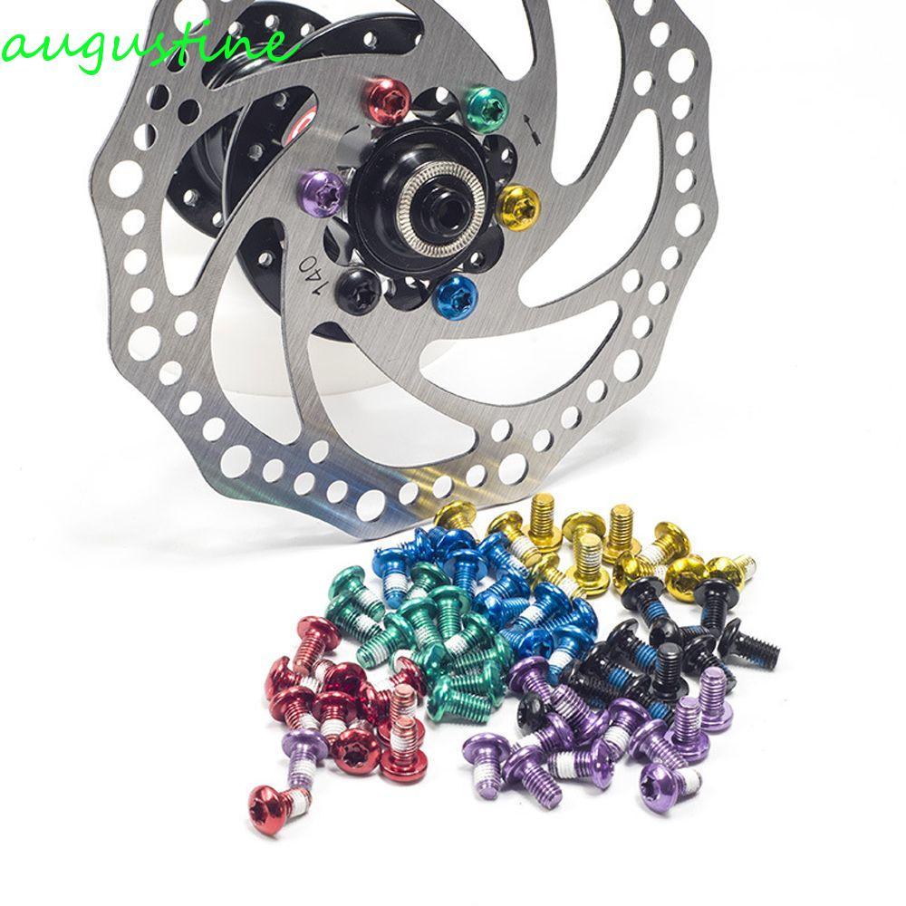 AUGUSTINE สกรูยึดสแตนเลส 12pcs สำหรับดิสก์เบรกจักรยาน M5x9 มม. T25