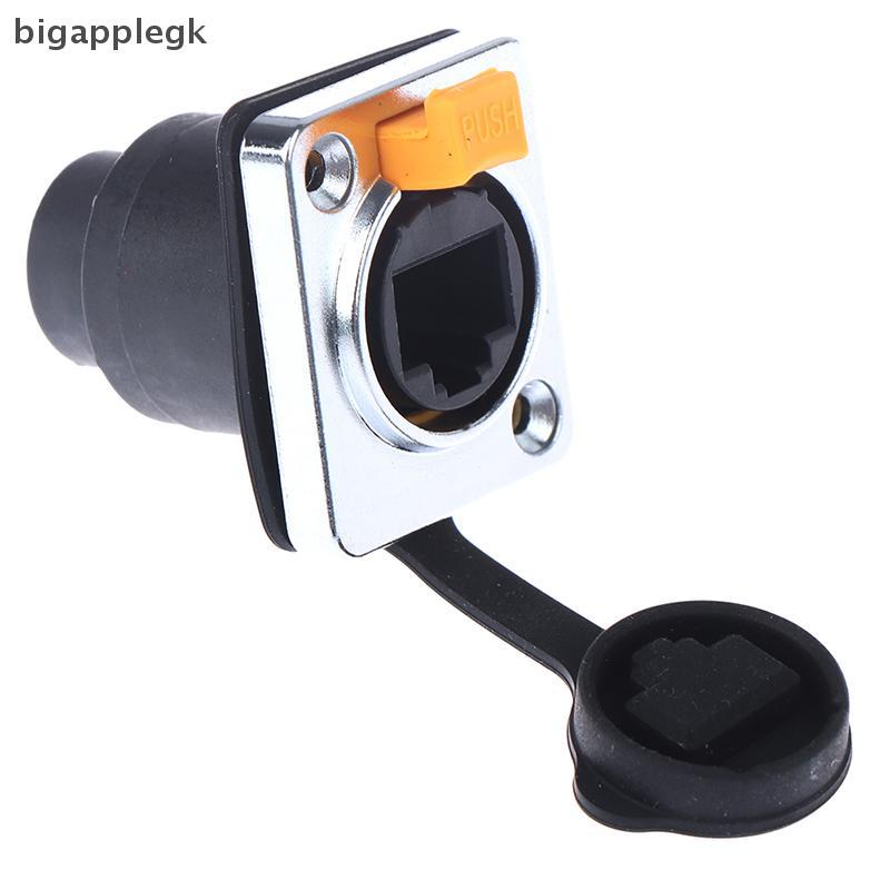 Bigapplegk RJ45 ขั้วต่อกันน้ําหญิงแผง Mount Soets Ethernet IP65 ตรง BIG