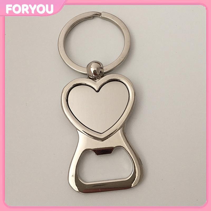 FORYOU 1PC ที่เปิดขวดเบียร์รูปหัวใจพวงกุญแจปาร์ตี้แบบพกพาของขวัญเล็กๆ null