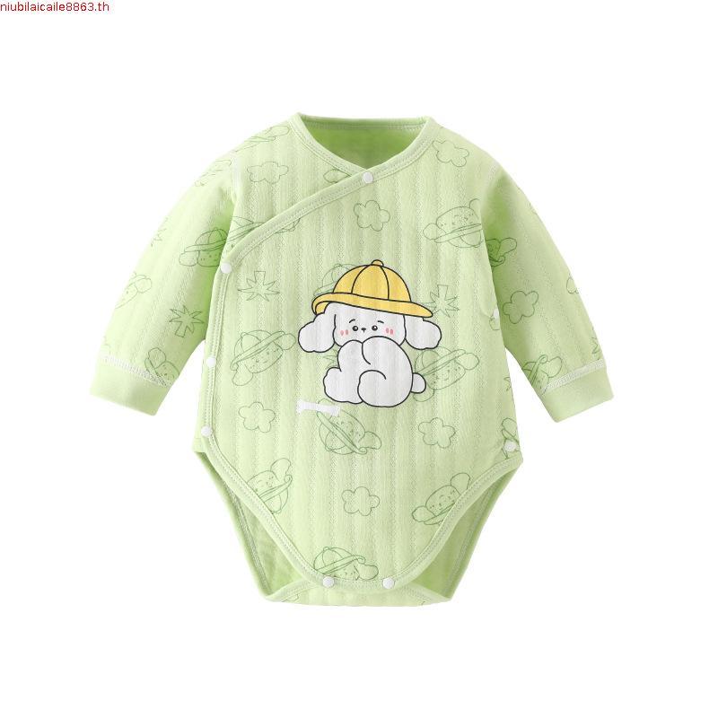 angle baby ชุดเด็ก papa baby เสื้อผ้าเด็กอ่อนผ้าฝ้ายแท้สำหรับฤดูใบไม้ผลิฤดูใบไม้ร่วงและฤดูหนาวเสื้อผ