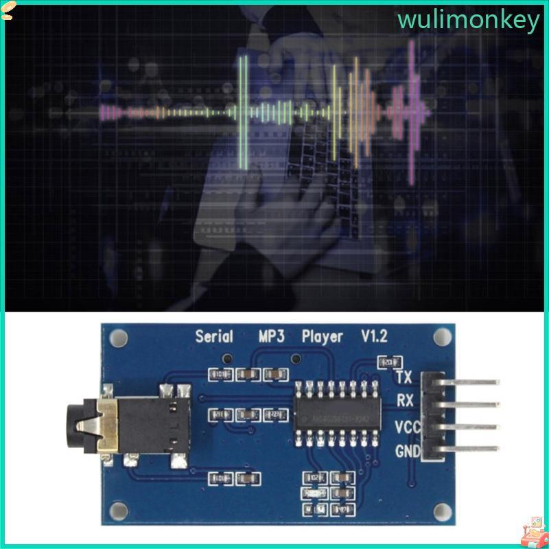 WU YX5300 UART โมดูลควบคุม MP3 เครื่องเล่นเพลงเครื่องขยายเสียงการสื่อสาร