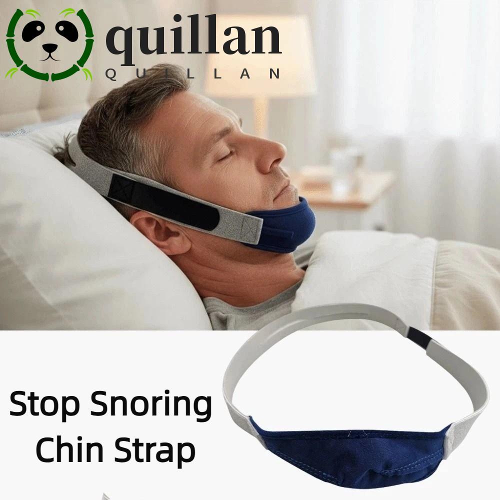 QUILLAN Anti-snoring เข็มขัด,น้ําหนักเบา Breathable หยุด Snoring สายรัดคาง,เครื่องมือปรับยืดหยุ่น Latex ฟรี Chin สนับสนุนสายรัด Snoring Prevention