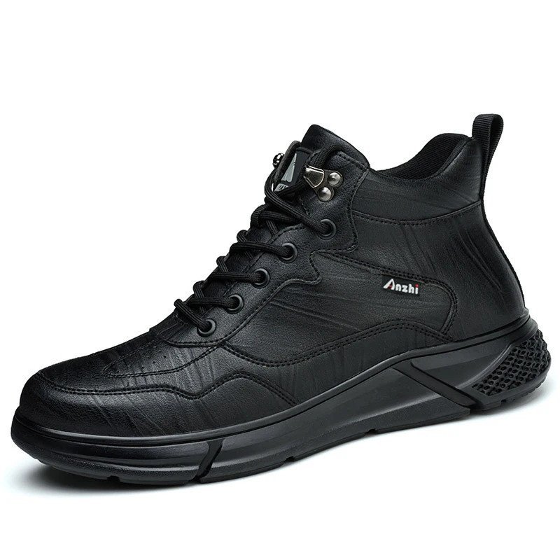 คุณภาพสูงรองเท้ารักษาความปลอดภัยรองเท้าหนังเจาะหลักฐานทําลายรองเท้ารองเท้าทํางานรองเท้านิรภัยผู้ชายร