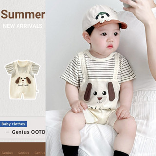 ชุดรอมเปอร์การ์ตูนบอดี้สูทแขนสั้นลายลูกสุนัข เหมาะสำหรับเด็ก…