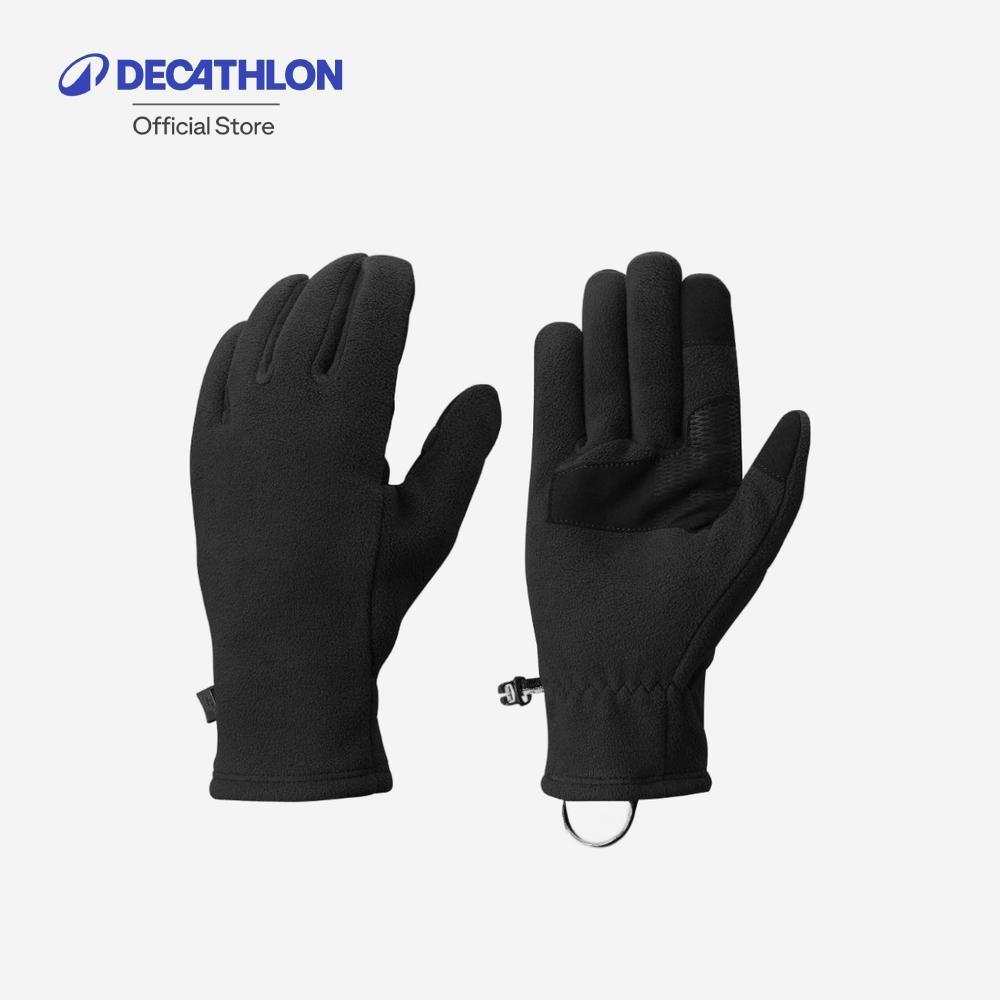 Decathlon Adult Mountain Trekking Fleece Gloves ถุงมือผ้าฟลีซสำหรับเดินป่า รุ่น Mt500 - Black