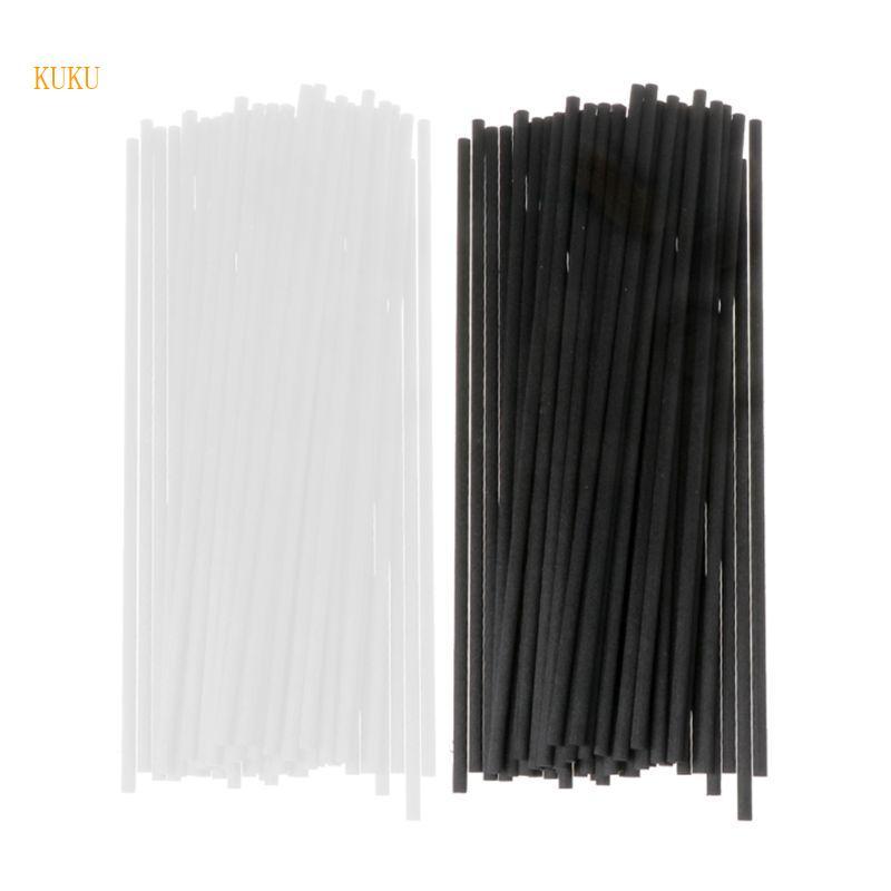 KU * 50 ชิ้น Oil Diffuser เปลี่ยนหวาย Reed Sticks Oil Diffuser เปลี่ยน Reed