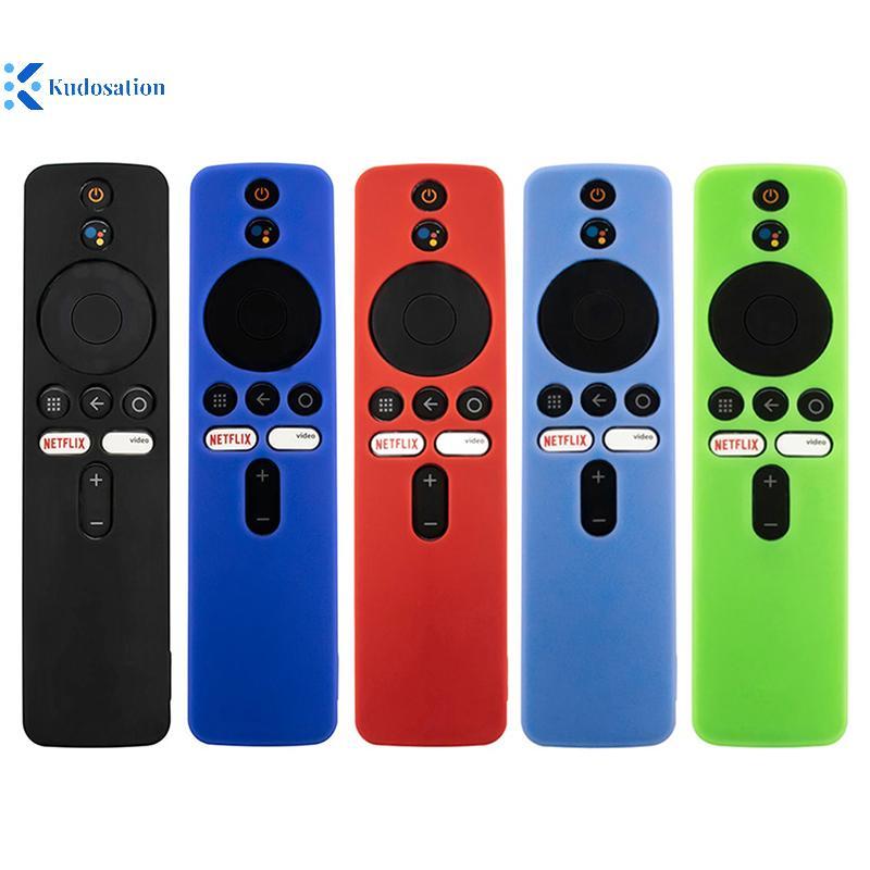 Kudosion Remote TV Sti Cover ซิลิโคนรีโมทคอนโทรลเคสซิลิโคนคลุมทั้งหมดเคสสําหรับ Xiaomi Mi Box S Soft Plain Remotes Control Protector Nice