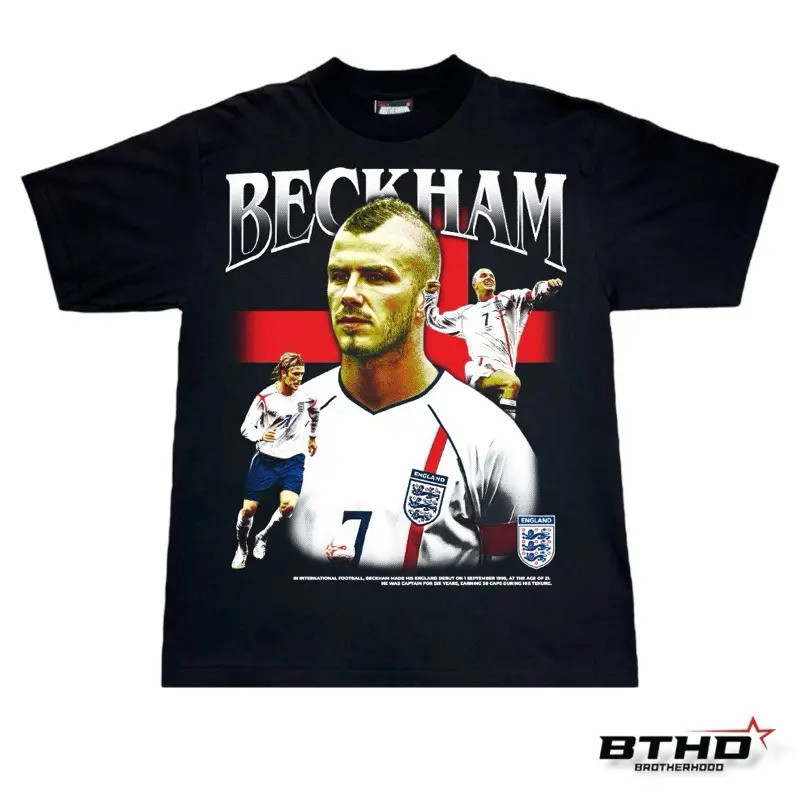 BTHD: BECKHAM อังกฤษ เสื้อยืดโอเวอร์ไซส์คอฟิต ผ้าComb20
