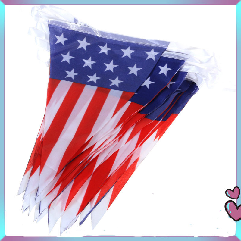 พลาสติก 4th of July American Flag Pennant Banner zhcxxz