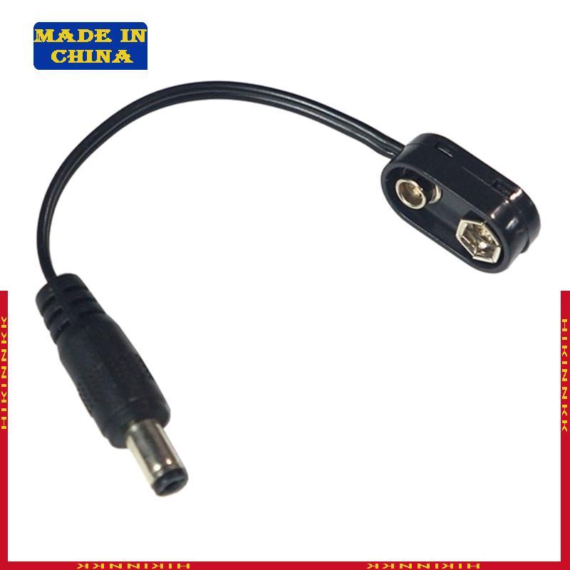 HIK คลิปแปลงสายไฟ 9 โวลต์ไฟฟ้ากําจัดอะแดปเตอร์สายไฟ Snap Connector กีตาร์อุปกรณ์เสริม