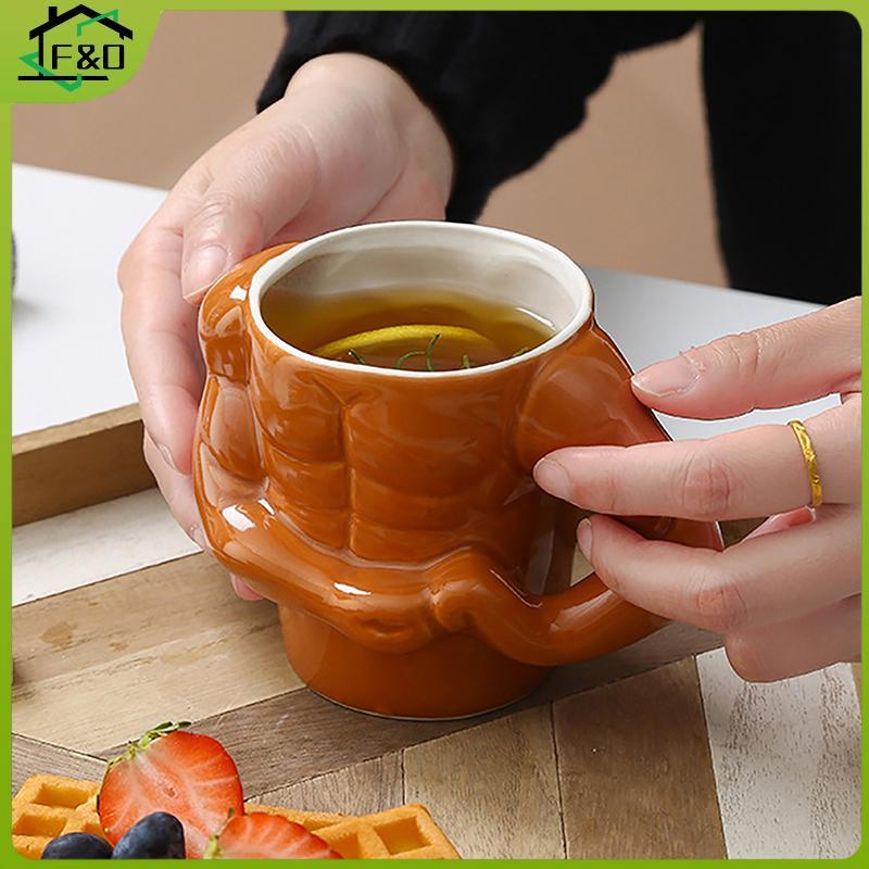 F&O 3D แก้วเซรามิคกล้ามเนื้อแก้วแก้วกาแฟแก้วนม Man Gym Trainer สํานักงานในครัวเรือน Creative ถ้วยน้ํ