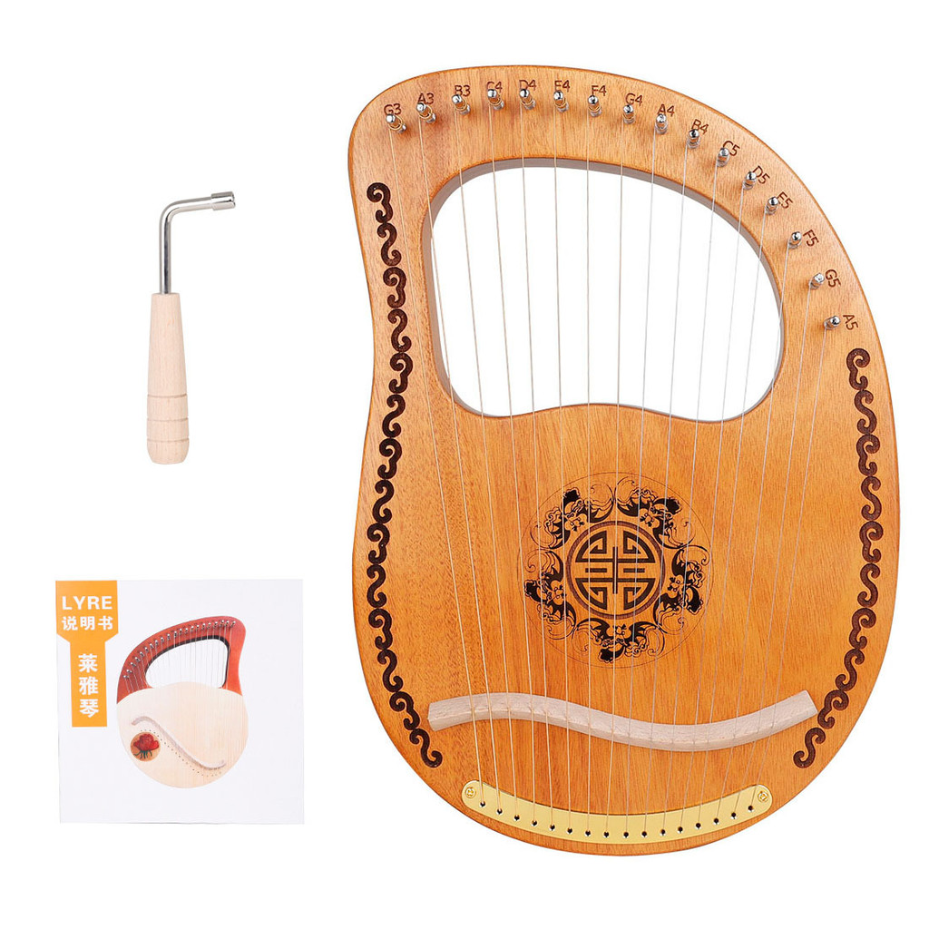 Lyre เปียโน 16-Tone ขนาดเล็ก Harp lyre เปียโน lyre แบบพกพา lyre เริ่มต้น Easy Learn lyre เครื่องดนตร