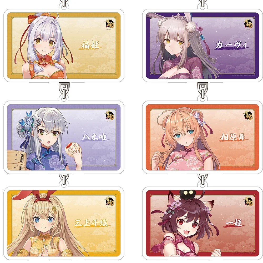 Mahjong Soul พวงกุญแจอะนิเมะเกม Ichi-hime Mikami Chiori Aihara Mai Kaavi Yagi Yui อะคริลิค Mica กระเ