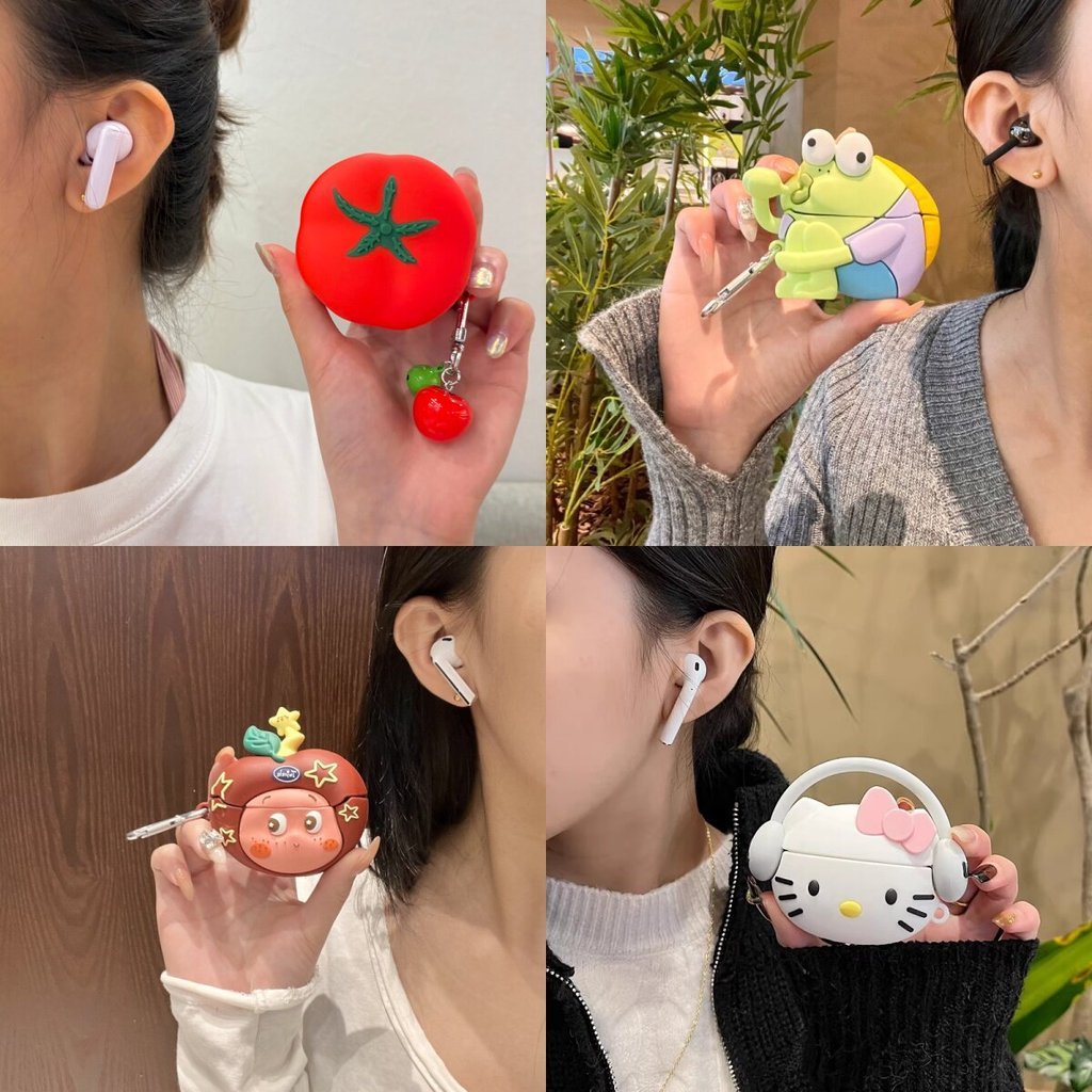 Sony WF1000-XM6 เคสหูฟัง Apple Starman XM6 มะเขือเทศสําหรับการ์ตูน Beachburg ปลาโง่กันกระแทกซิลิโคนห