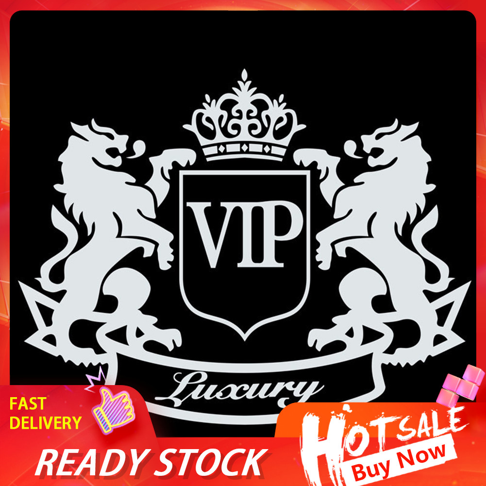Tang_ Double Lion Crown VIP Letter รถจักรยานยนต์ตกแต่งรถสติกเกอร์รูปลอกสะท้อนแสง