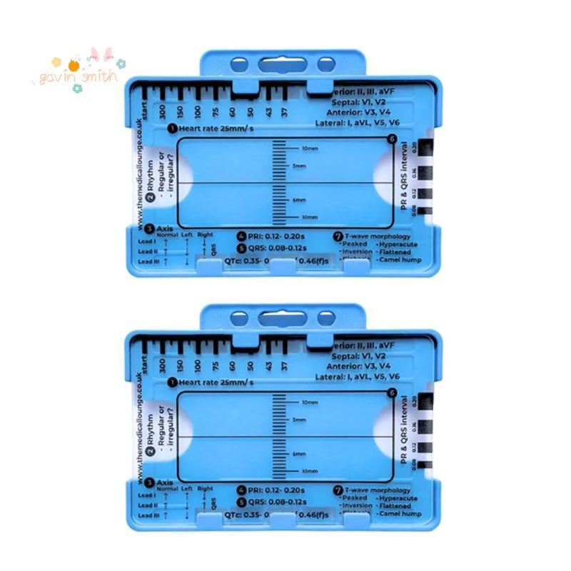 [Promote G]2PCS ECG 7 Step Ruler ECG 7 Step Ruler สําหรับ ECG 7 Step Ruler ไม้บรรทัด, เครื่องมือประเ