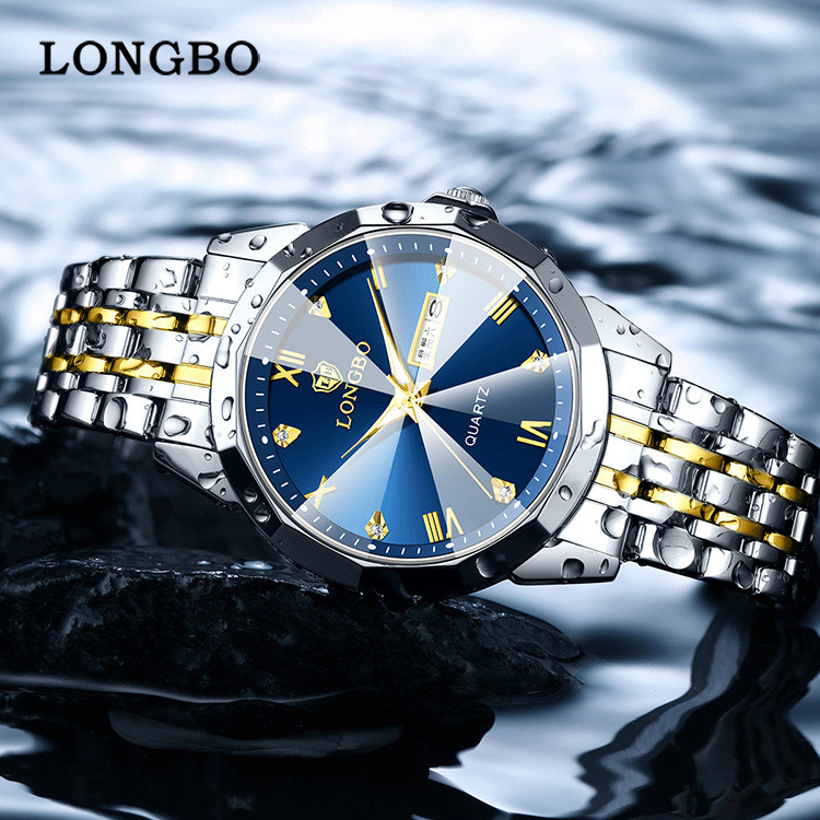 longbo Men's Quartz Watch Simple Casual Couple's Watch Waterproof Men's Wristwatch