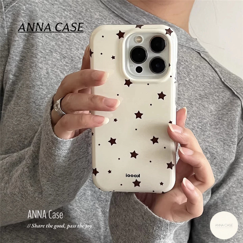 เคส iPhone IMD ลายดาว แฟชั่น สีน้ำตาล/น้ำเงิน thumbnail 5
