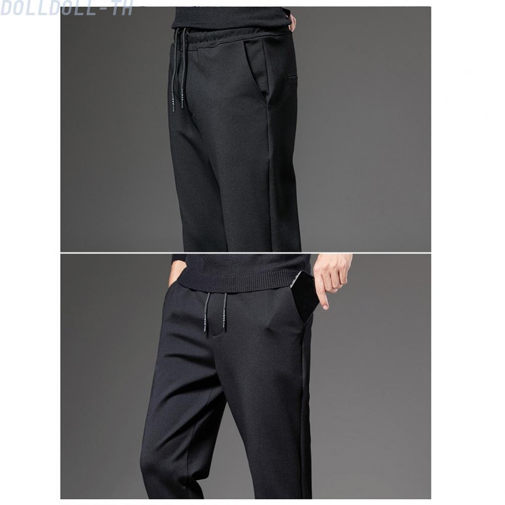 [Dolldoll]Running Pants 1pcs Black Polyester Quick-Dry Daily Leisure Sport Pants