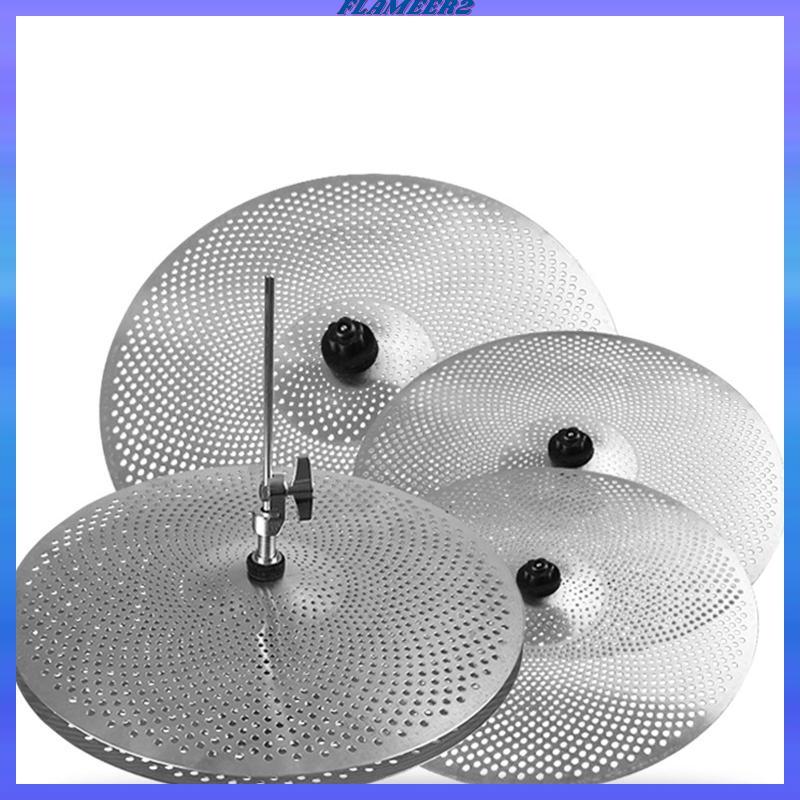 [Flameer2] 5 ชิ้น Mute Cymbal Set Quiet Cymbals Practice Set Low Volume Cymbals Drummer Practice Qui