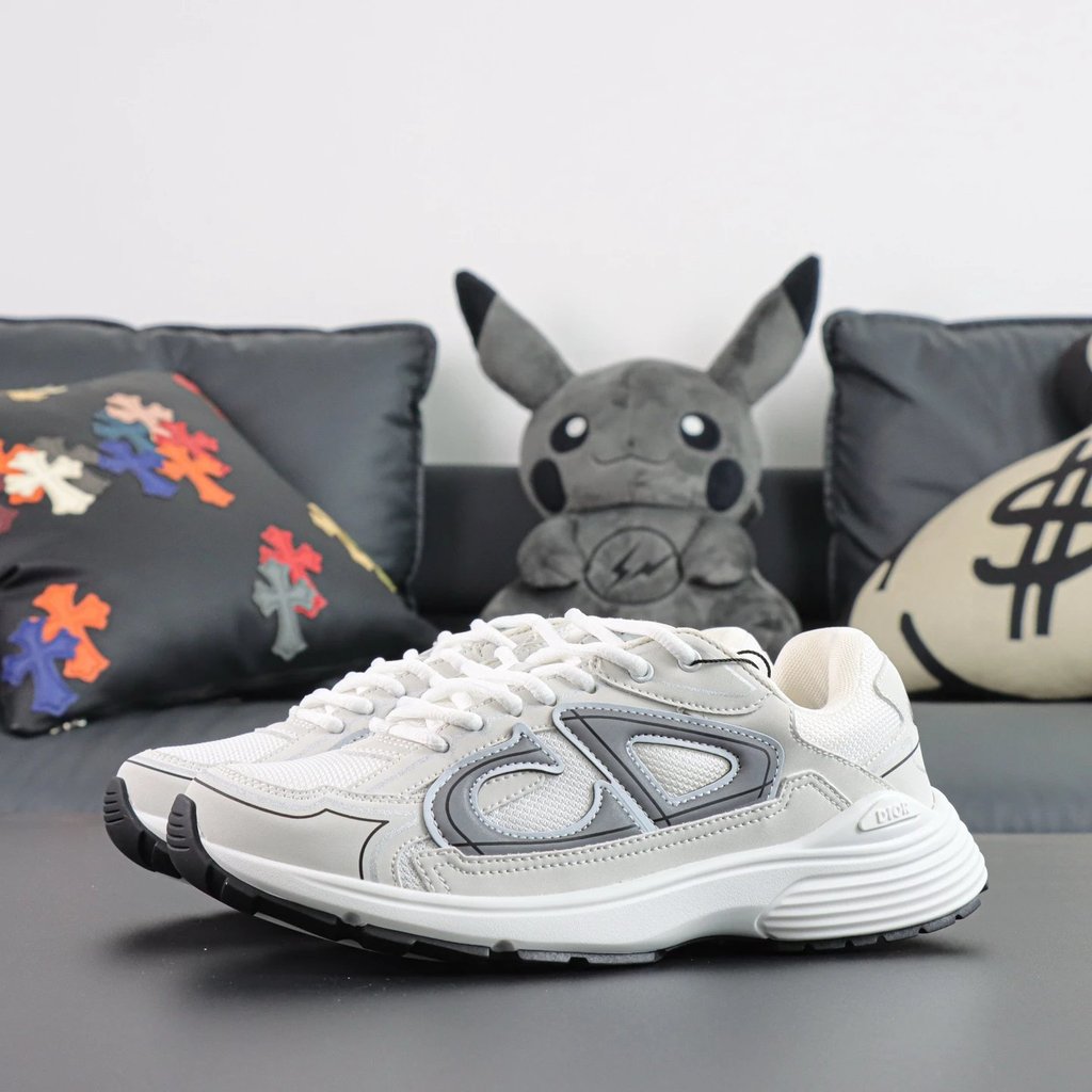 Dior Mesh Round Toe Lace-Up Side CD Letter Logo Low-Top Sports Shoes Life Casual Shoes Mens Shoes Bo