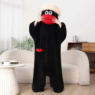 Big Mouth Onesie Silly Onesie ตุ๊กตาสีเขียว Monster ชุดนอนผ้านุ่มแขนยาว Monster Onesie น่าเกลียด-น่ารักตลกชุดนอนสําหรับผู้ใหญ่