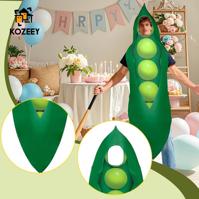 [KOZEEY] ชุดคอสเพลย์ Jumpsuit Pea Pod สำหรับงานแฟนตาซีและการแปลงโฉม