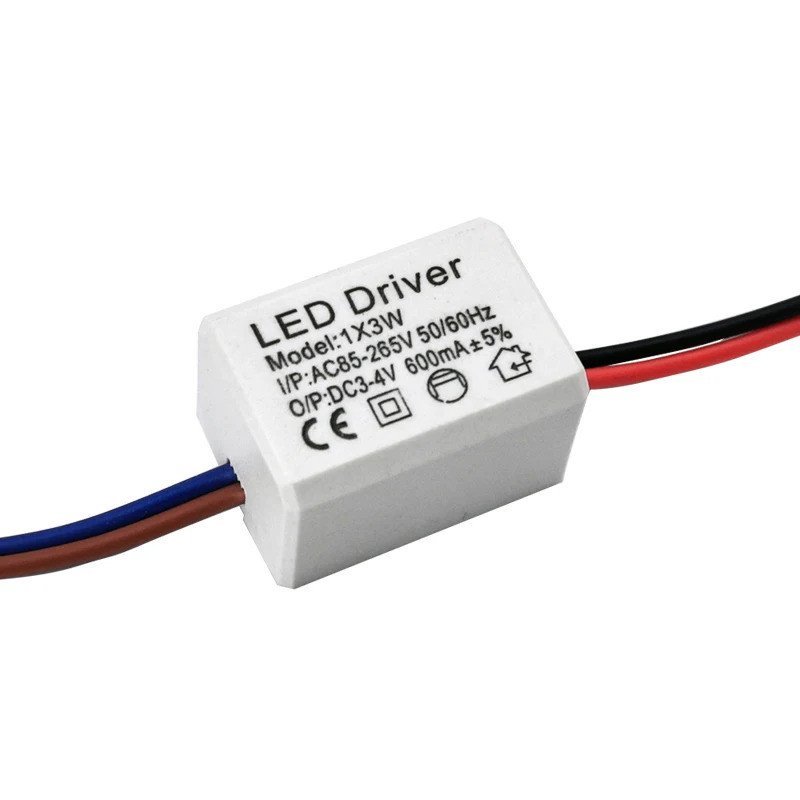 แหล่งจ่ายไฟ LED DC 3-4V หม้อแปลงสวิตช์ไดร์เวอร์เอาต์พุต 600mA อะแดปเตอร์สําหรับหลอดไฟ AC85V-220V Led