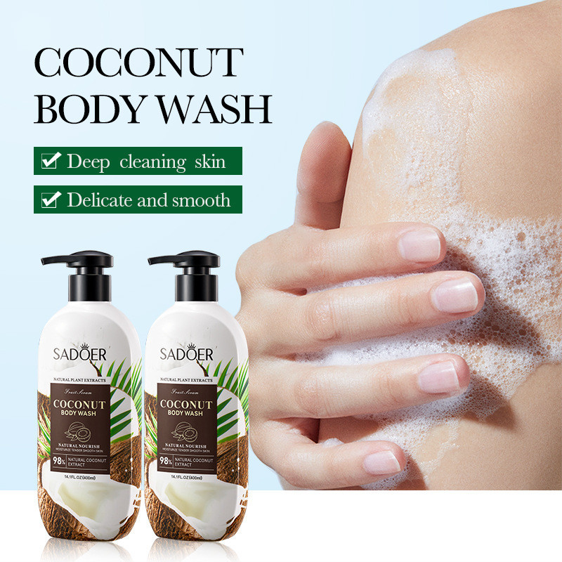 400ml ทําความสะอาด Body Wash น้ําหอม Body Wash บรรยากาศ Fruity Deep Body Wash ผลไม้มะพร้าวเนยขายส่ง 