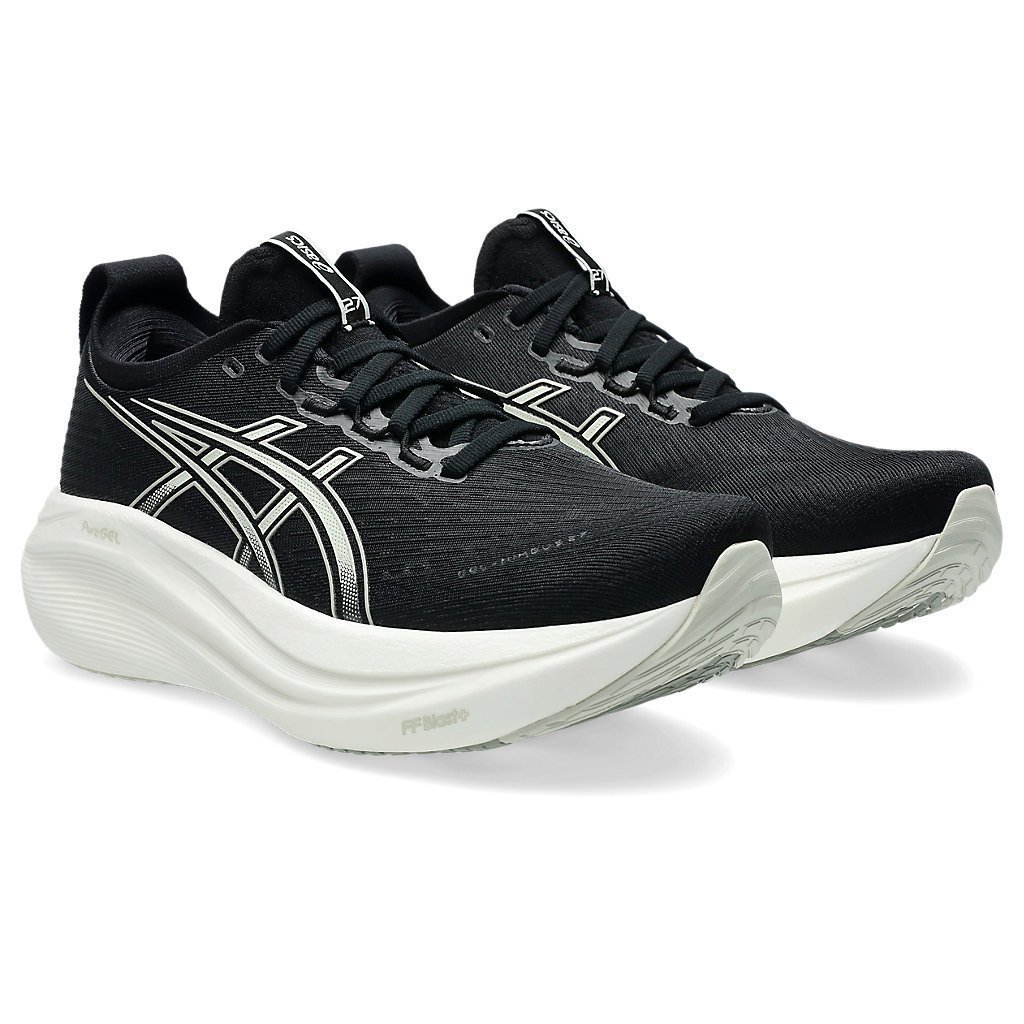 ASICS Gel-Nimbus 27 (D Wide) รองเท้าวิ่งผู้หญิงใน Bla/Lake Grey 3U3M