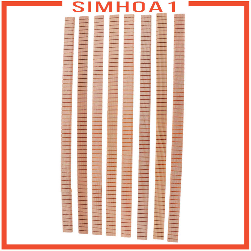 [Simhoa1] 8 ชิ้น Spruce Guitar Binding Purfling Strip Edge Guitar Inlay Parts