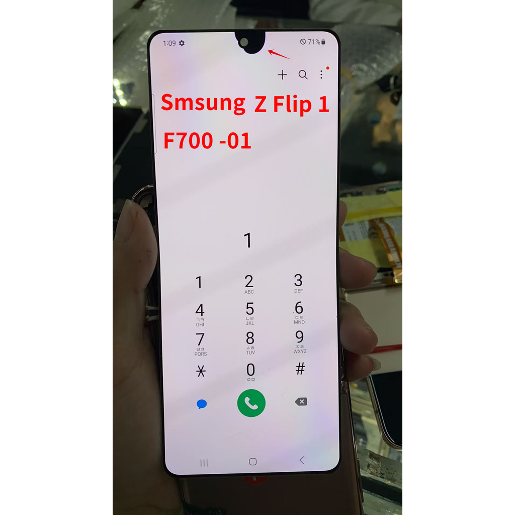 ข้อบกพร่อง LCD สําหรับ Samsung Z Flip 1 จอแสดงผล LCD Touch Screen Assembly สําหรับ Samsung z flip1 S