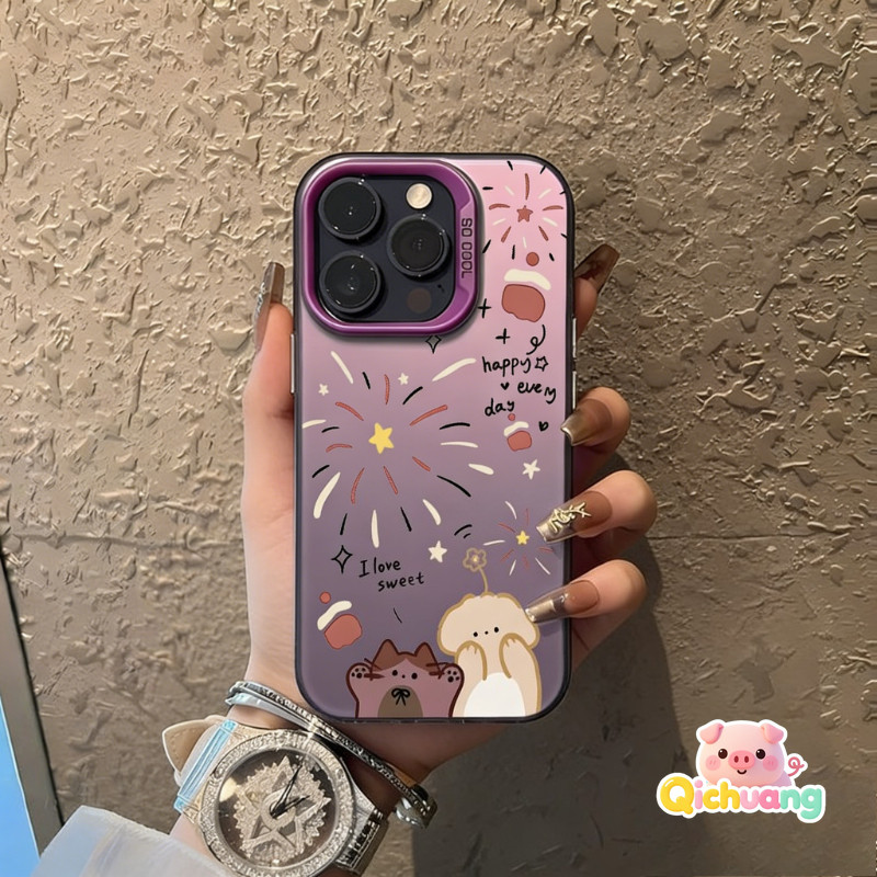 SAMSUNG ดอกไม้ไฟน่ารักลูกแมวลูกสุนัขเคสโทรศัพท์สําหรับSamsung Galaxy A07 A06 A05 A05S M04 F04 A04S A