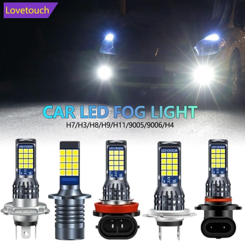 LOVETOUCH 1PC H1/H11/H4/9005/9006/H3/H7 รถ LED หมอกหลอดไฟ 24SMD 20W ไฟโลหะผสม 12V-24V เปลี่ยนหมอกโคม