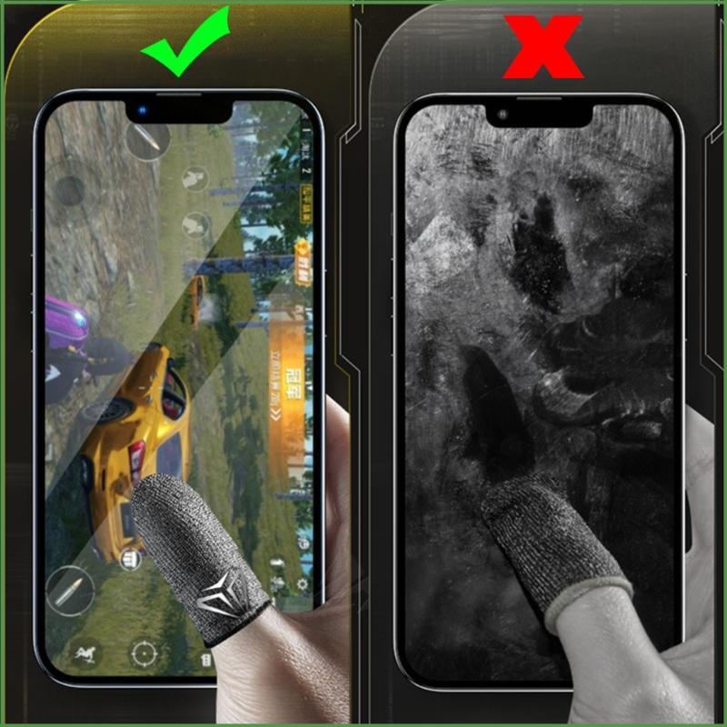 BON 1 2 คู่ปลอกนิ้วสําหรับ w กล่องเก็บป้องกันเหงื่อ Breathable Gaming Finger Gl
