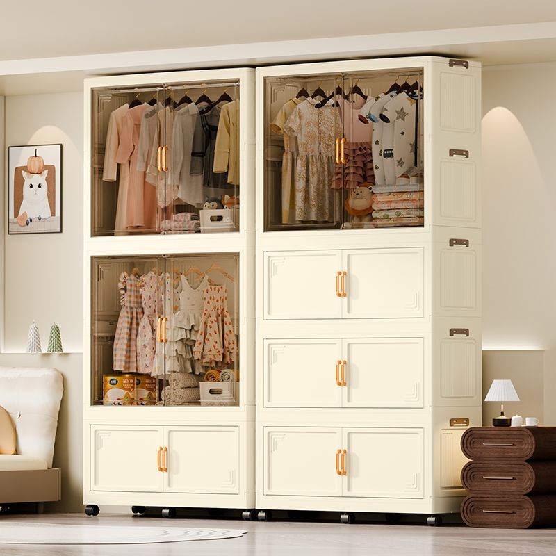 ตู้เสื้อผ้าพับได้ ตู้เสื้อผ้าพับได้ 80/90cm ตู้เสื้อผ้า พร้อมลิ้นชัก  รับหนัก200KG  พร้อมล้อเลื่อน