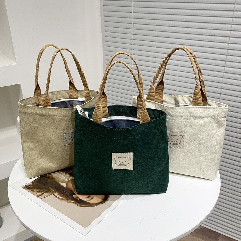 กระเป๋าหญิง Niche Design Canvas Tote Bag Tote Bag Lunch Bag Mommy Bag Tote Bag Fashion Trendy Canvas