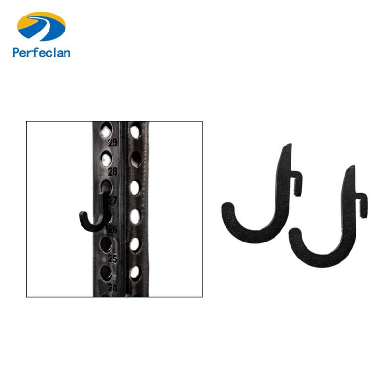 Perfeclan Squat Rack Hook Power Cage J Hooks Metal Barbell Holder Attachment Home Strength Training 