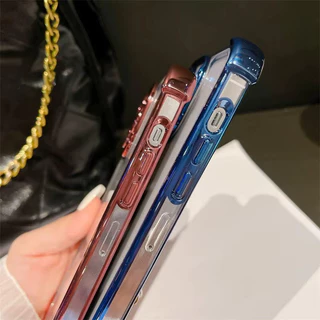 หรูหราชุบถุงลมนิรภัยสําหรับ iPhone 17 16 15 14 13 12 11 Plus 17Air Pro Max ฝาครอบเกราะ