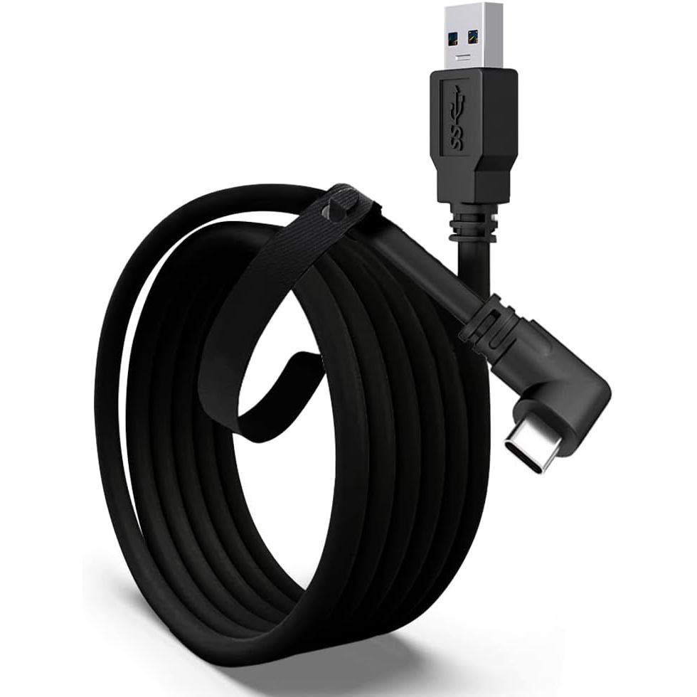 10FT Link สําหรับ Oculus Quest 3/Quest 2, สายชาร์จข้อมูลความเร็วสูง USB 3.0 ถึง USB C Cable Charger 