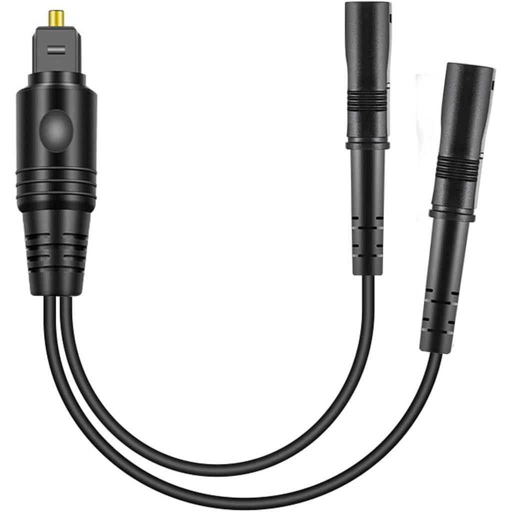 ตัวแยกเสียงออปติคอลแบบดิจิตอล, ตัวแยกแสง 1 ใน 2 ออกสําหรับ Xbox,PS4,PS5,DVD, กล่องทีวี, ตัวรองรับในบ