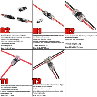 [🇹🇭⚡12hจัดส่ง] 20 ชิ้นขั้วต่อสายไฟ 5 รูปแบบโดยตรง Plug-in & T-Type Quick Splice, No-solder No-peel กันน้ําล็อคสาย Clamps สําหรับรถยนต์และบ้านสายไฟ (ฟรีเครื่องมือ)