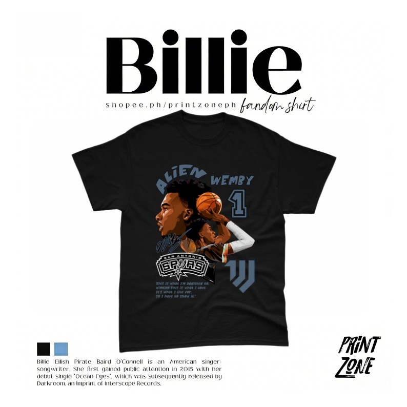 Victor Wembanyama "ALIEN WEMBY", "WEMBY" SAN ANTONIO SPURS NBA Basketball Tee โดย GINCHY