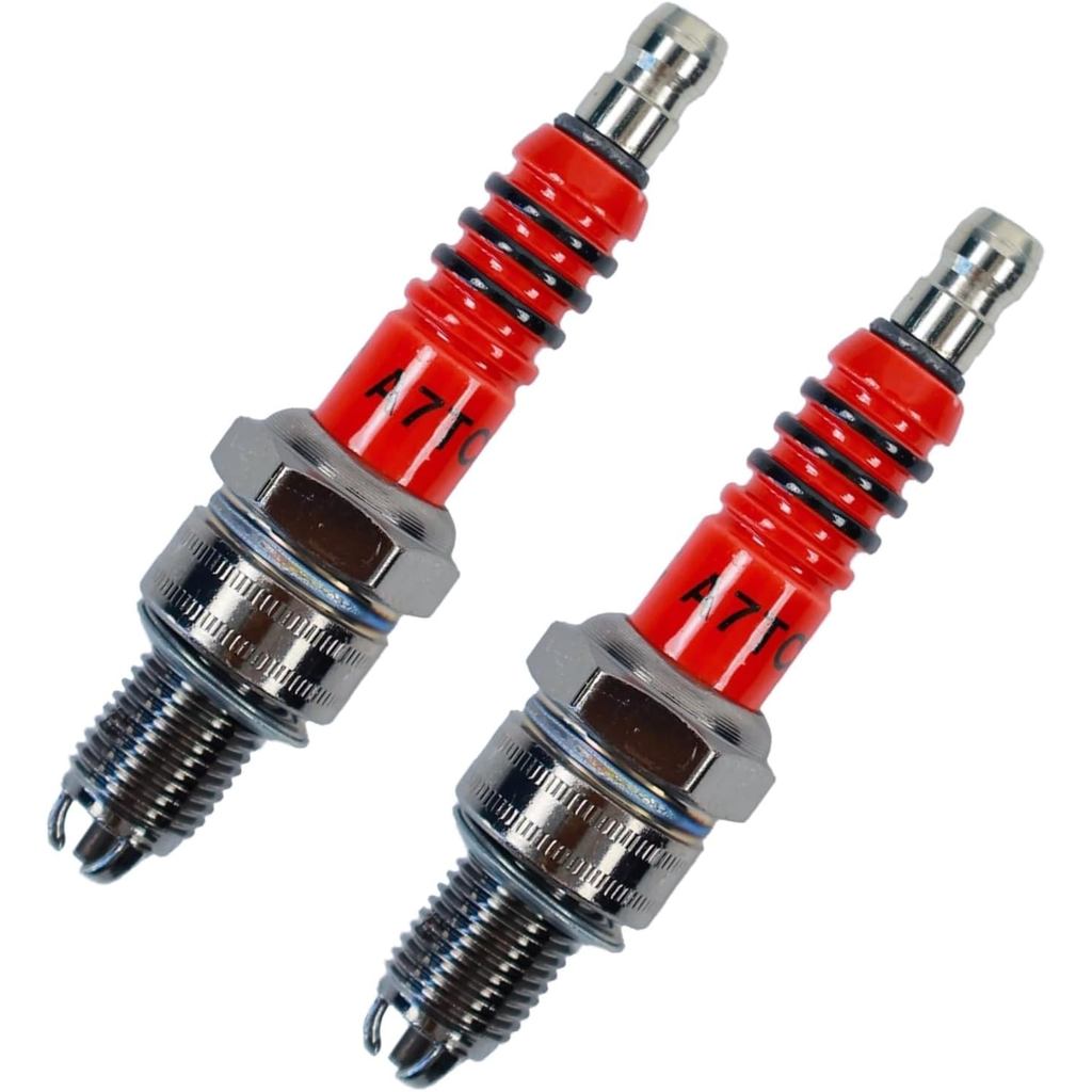 ประสิทธิภาพสูง A7TC Spark Plug 3 อิเล็กโทรดสําหรับ GY6 50cc 70cc 90cc 110cc 125cc 4 จังหวะเครื่องยนต