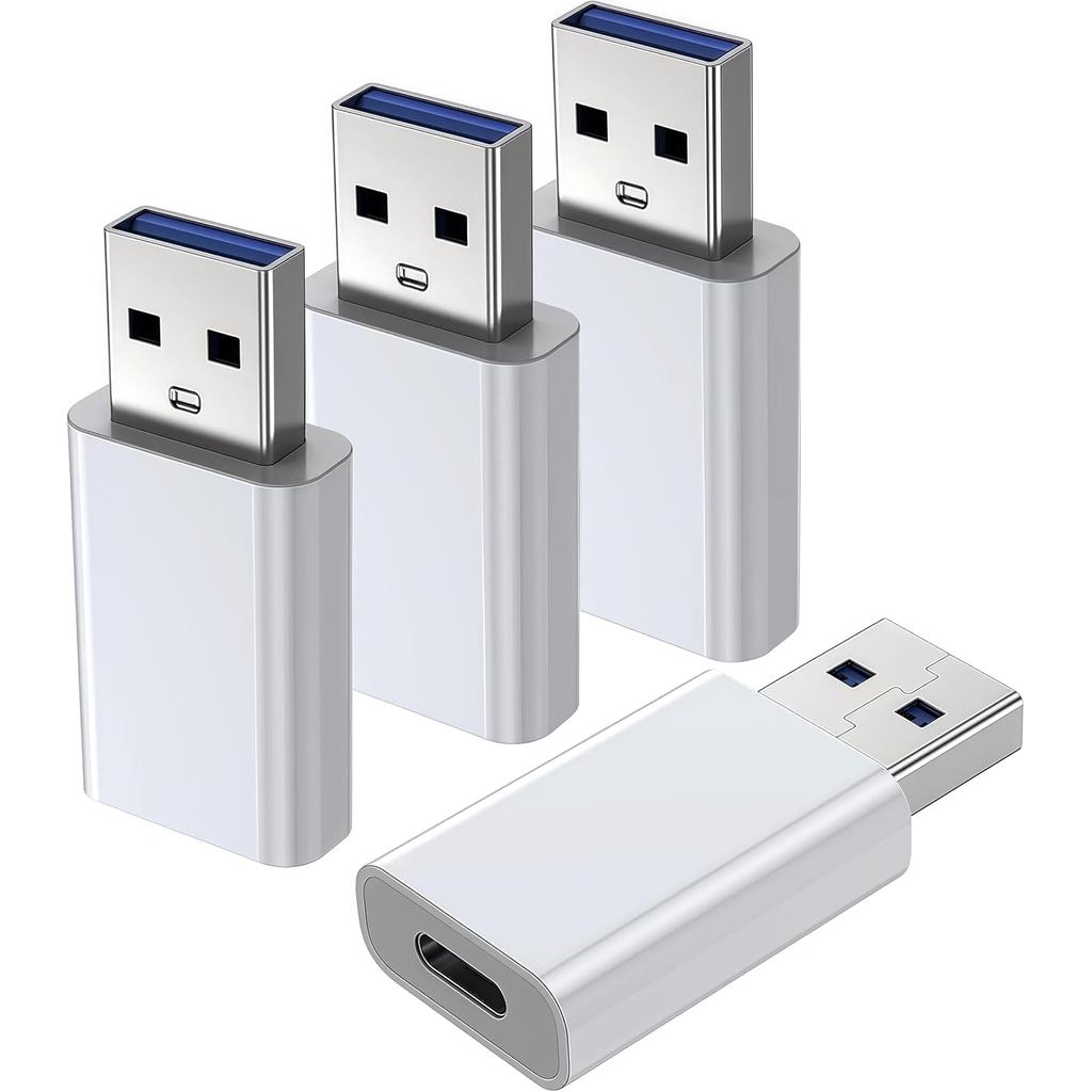 4Pack อะแดปเตอร์ USB to USB C,Typec to USB Adapter Charger Cable Converter,OTG Charger Converter สํา