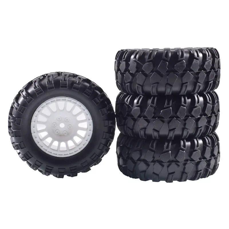 4pcs 90 มม.1.9 นิ้วปีนเขา RC ยางและขอบล้อพลาสติก 12 มม.Hex สําหรับ Tamiya MN128 MN86S MN86KS MN999