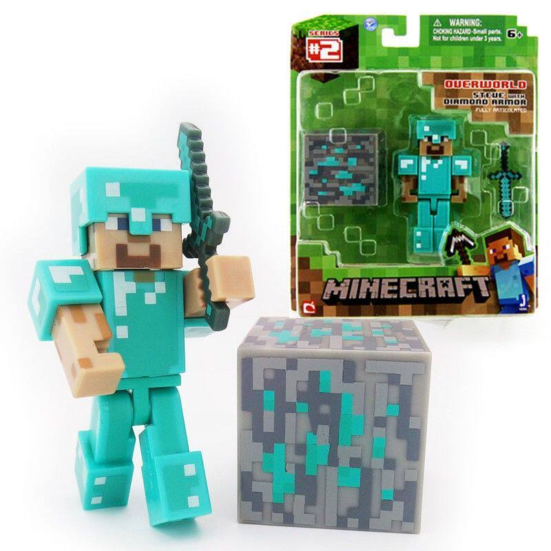 minecraft toy เลโก้ minecraft Minecraft Action Figure Minecraft รุ่น Minecraft Building Block Man 10 ซม.รูปตุ๊กตา