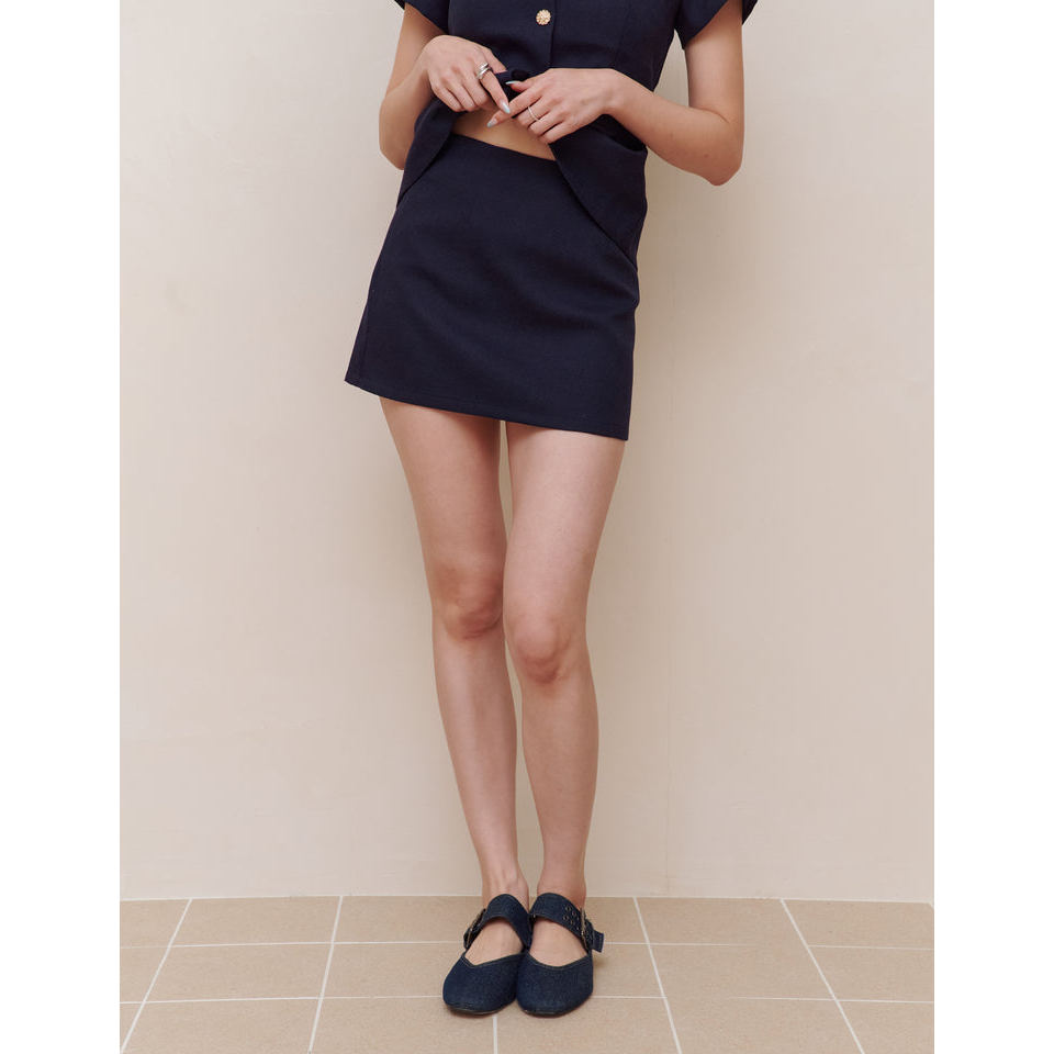 Reese Tweed Skorts สีกรมท่า