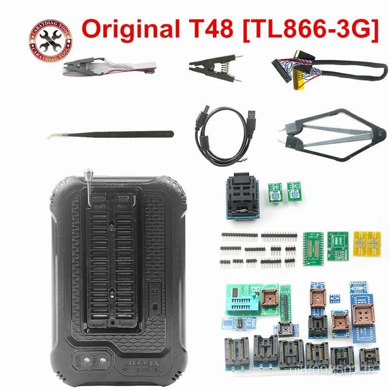 100% ใหม่ล่าสุด TL866 3rd Generation T48 Universal Programmer ความเร็วสูง Programmer พร้อมอะแดปเตอร์