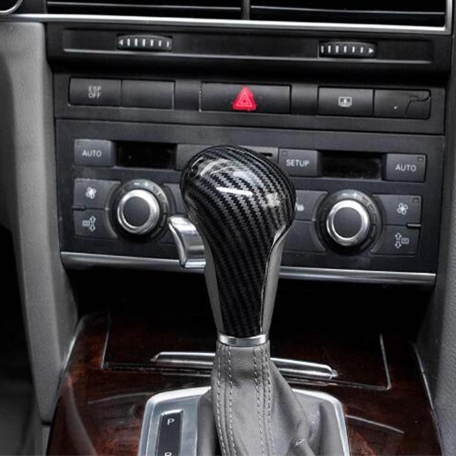 อุปกรณ์ตกแต่งรถยนต์ภายในเกียร์ Shift Knob Head Cover สําหรับ Audi A4L 09-12 A5 08-10 A6L 05-11 Q5 09